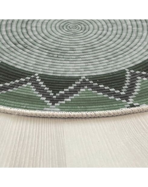 Tapis ethnique  crème/vert