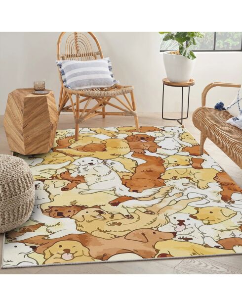 Tapis Chiens multicolore