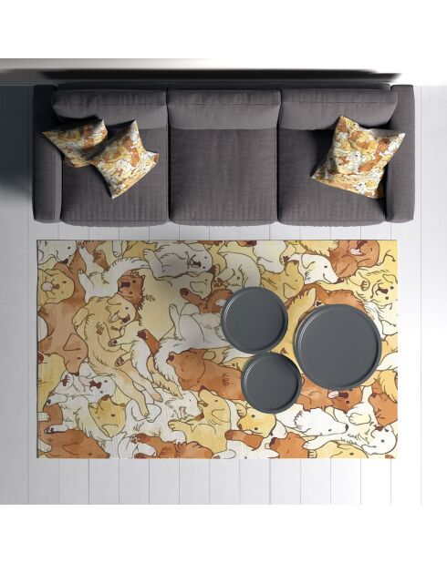 Tapis Chiens multicolore