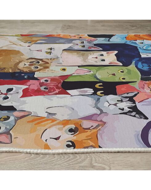 Tapis Chats multicolore