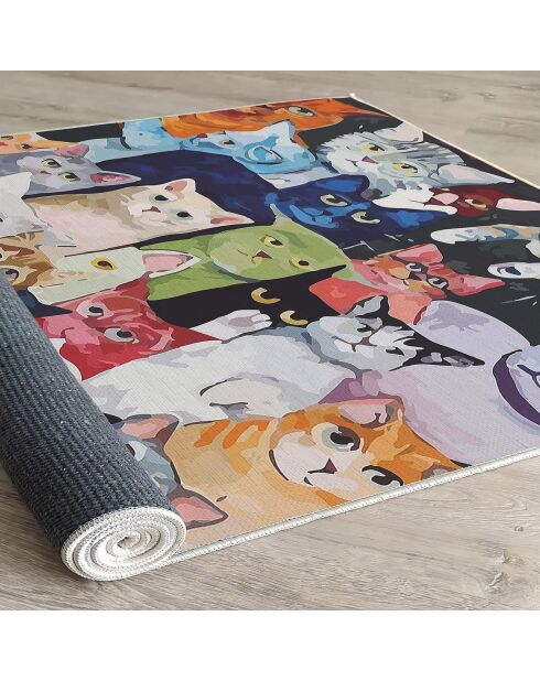 Tapis Chats multicolore