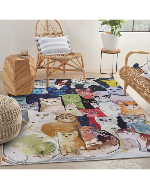 Tapis Chats multicolore