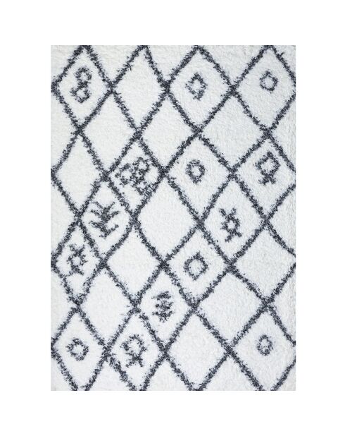 Tapis Berbère blanc/anthracite