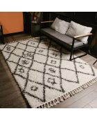 Tapis Berbère blanc/anthracite