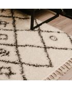 Tapis Berbère blanc/anthracite