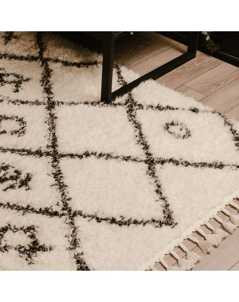 Tapis Berbère blanc/anthracite