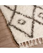 Tapis Berbère blanc/anthracite