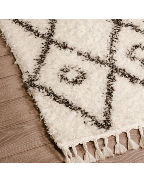 Tapis Berbère blanc/anthracite