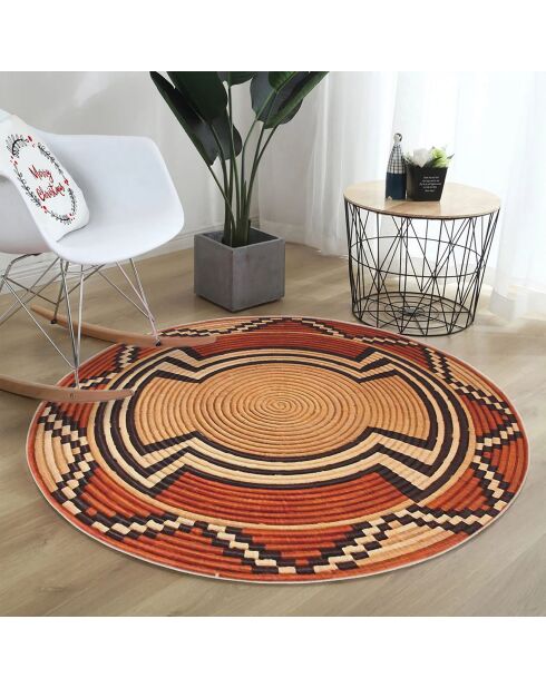 Tapis ethnique  orange