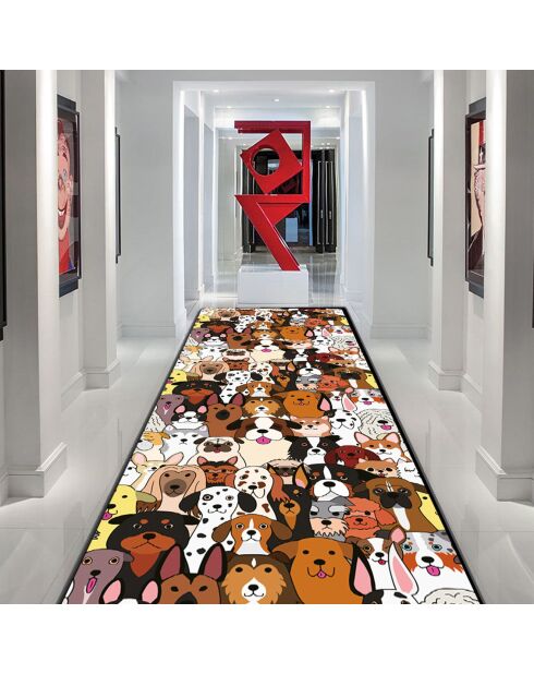 Tapis Chiens multicolore