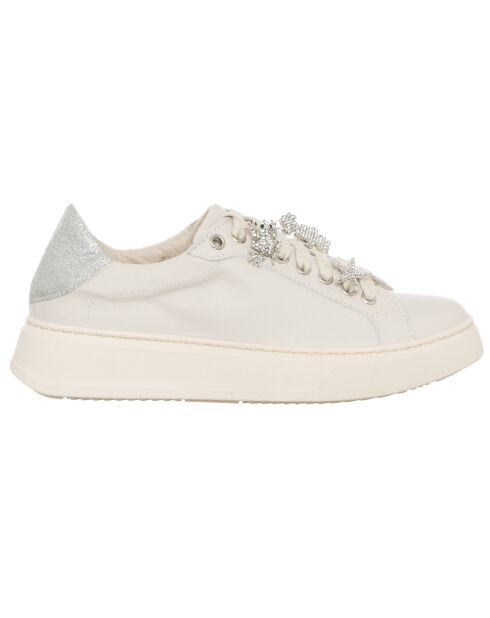 Sneakers en Cuir Ekri écrues