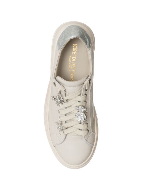 Sneakers en Cuir Ekri écrues