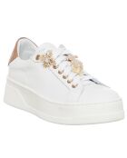 Sneakers en Cuir Agta blanc/camel
