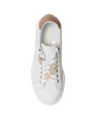 Sneakers en Cuir Agta blanc/camel