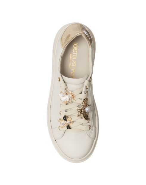 Sneakers en Cuir Osta écru/beige