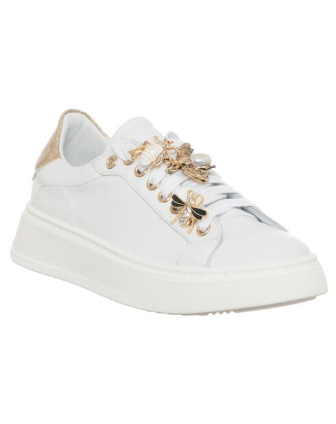 Sneakers en Cuir Ursu blanc/platine
