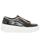 Sneakers en Cuir Naplak noir/doré