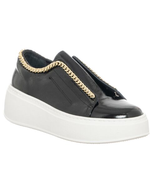 Sneakers en Cuir Naplak noir/doré