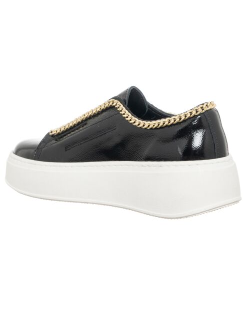 Sneakers en Cuir Naplak noir/doré