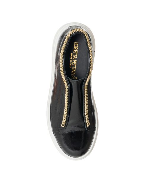 Sneakers en Cuir Naplak noir/doré