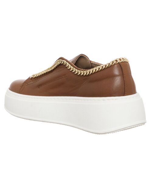 Sneakers en Cuir Naplak marron/doré