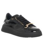 Schwarze Ledersneaker Melow