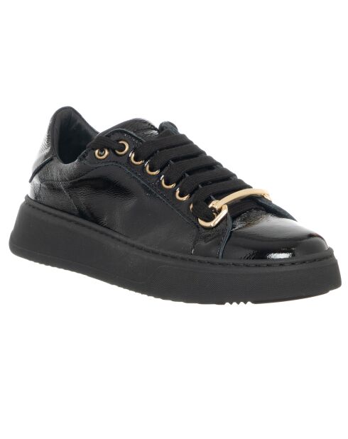 Schwarze Ledersneaker Melow