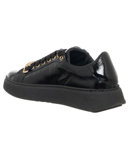 Schwarze Ledersneaker Melow