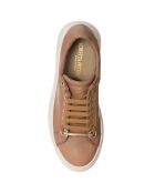 Cameo beige/witte leren sneakers
