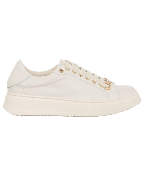 Sneakers en Cuir Grega écrues