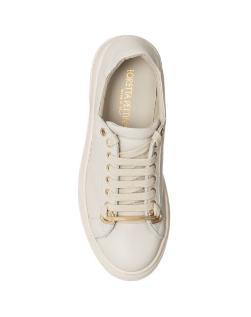 Sneakers en Cuir Grega écrues