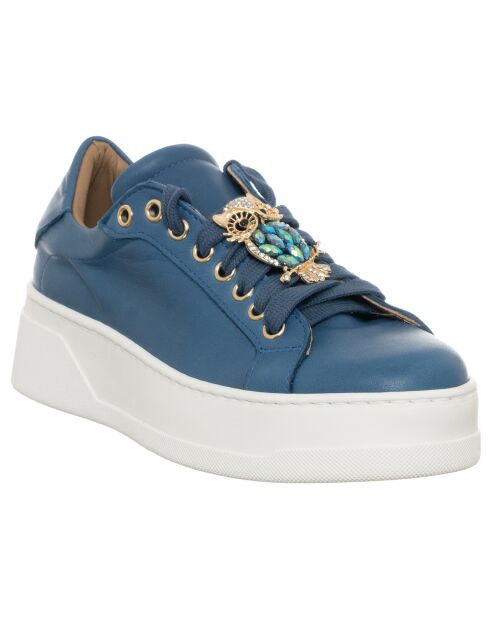 Sneakers en Cuir Osta bleu/blanc