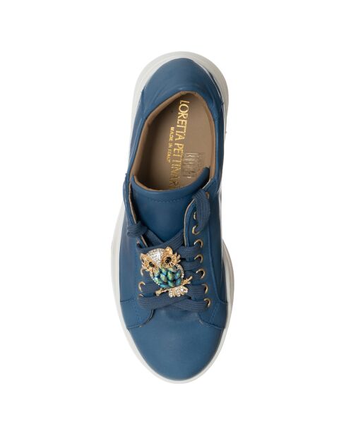 Sneakers en Cuir Osta bleu/blanc