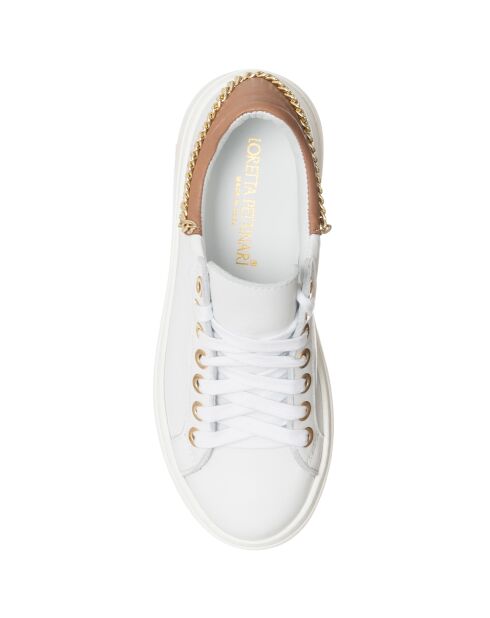 Sneakers en Cuir Odena blanc/beige