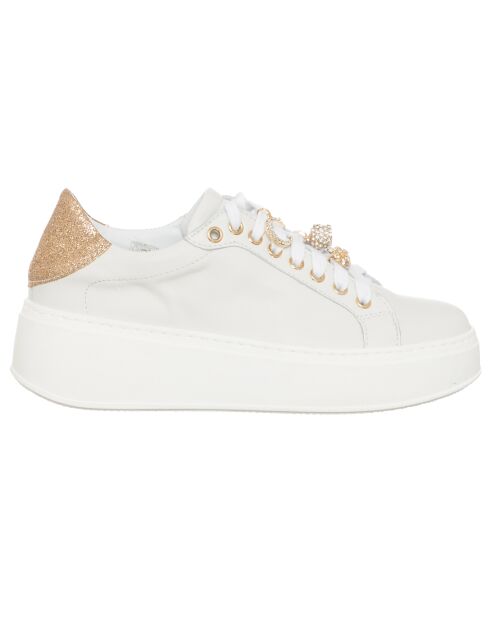 Sneakers en Cuir Odena blanc/platine