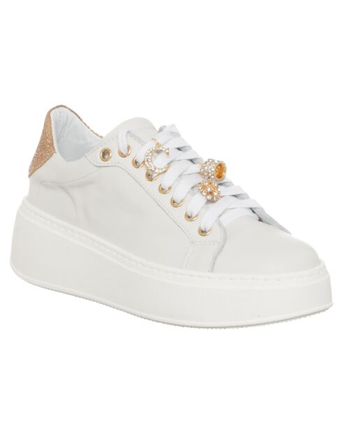 Sneakers en Cuir Odena blanc/platine