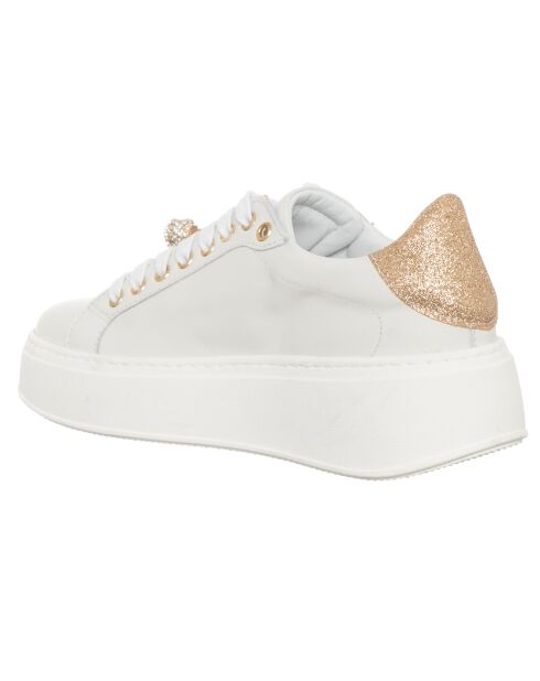 Sneakers en Cuir Odena blanc/platine