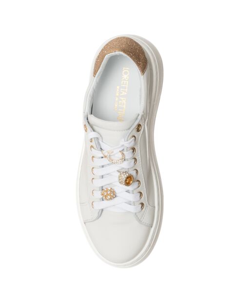 Sneakers en Cuir Odena blanc/platine