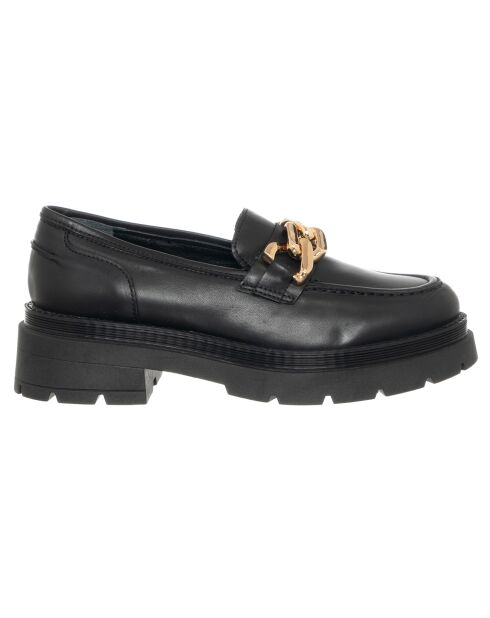 Mocassins en Cuir Naplak noirs - Talon 4.5 cm
