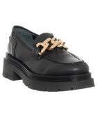 Mocassins en Cuir Naplak noirs - Talon 4.5 cm