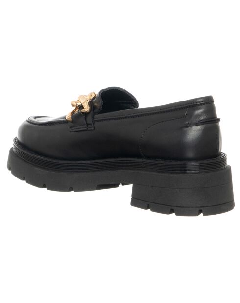 Mocassins en Cuir Naplak noirs - Talon 4.5 cm