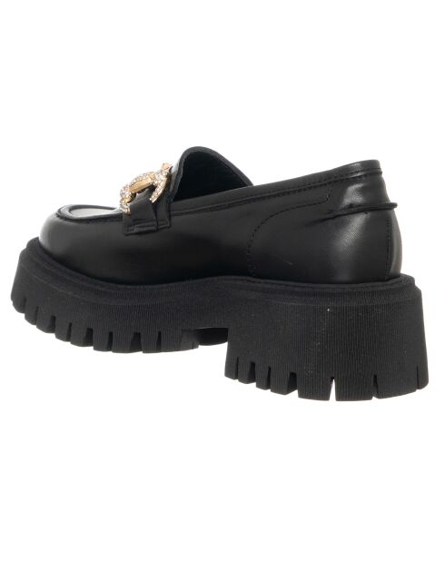 Mocassins en Cuir Oria noirs - Talon 4.5 cm
