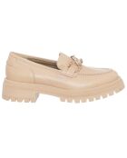 Mocasines de piel Uslo beige - Tacón de 4,5 cm