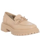 Mocasines de piel Uslo beige - Tacón de 4,5 cm