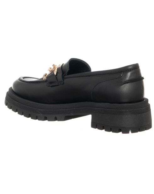 Mocassins en Cuir Iena noirs - Talon 4.5 cm