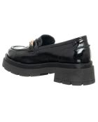 Mocassins en Cuir Erbo noirs - Talon 4.5 cm