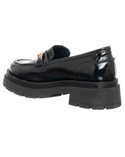 Mocassins en Cuir Erbo noirs - Talon 4.5 cm