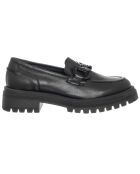 Mocassins en Cuir Isea noirs - Talon 4.5 cm