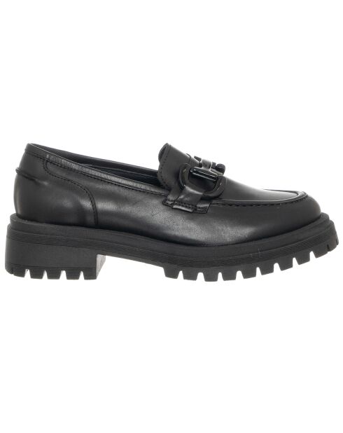 Mocassins en Cuir Isea noirs - Talon 4.5 cm