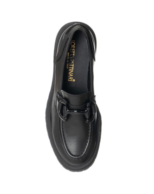 Mocassins en Cuir Isea noirs - Talon 4.5 cm